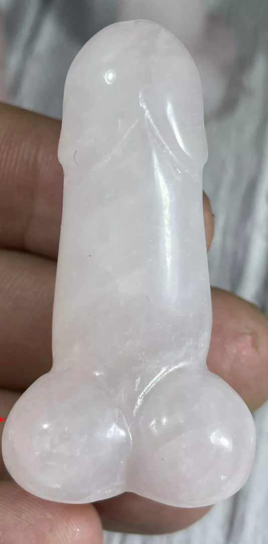 Natural Rose Quartz Penis