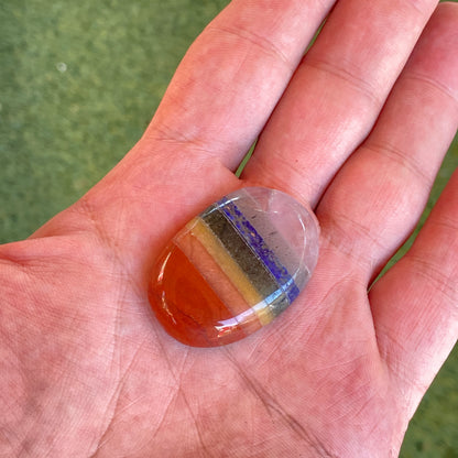 Chakra Bonded Agate Palm Stone