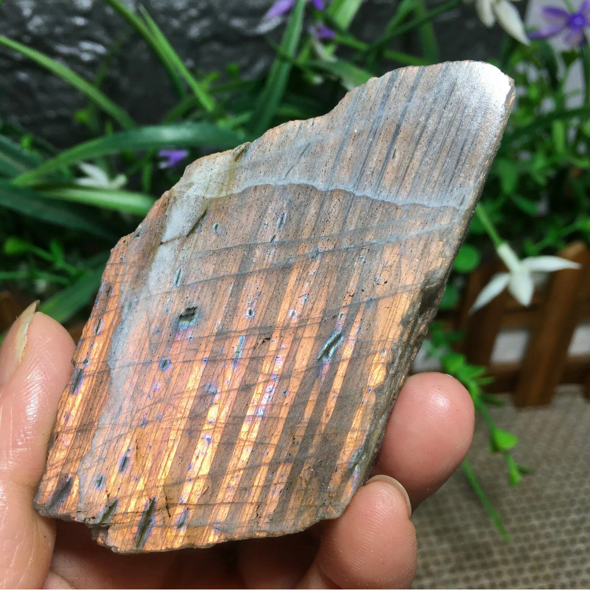 Natural Labradorite gemstone Rock