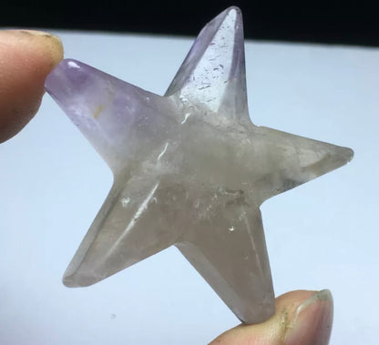 Natural gemstone amethyst star