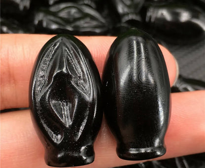 Black Obsidian Vagina Figurine