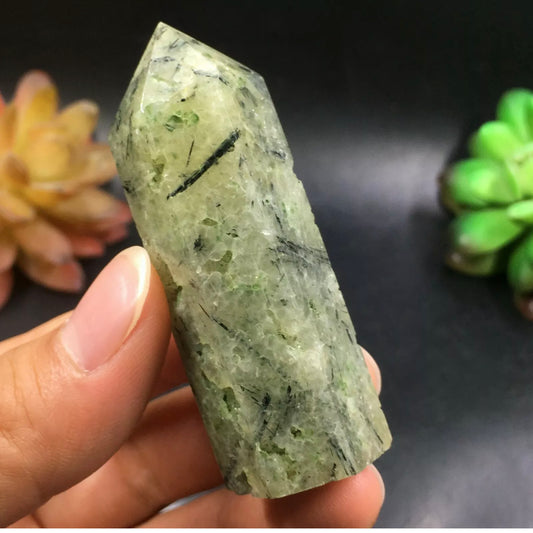 Natural Prehnite Crystal Wand