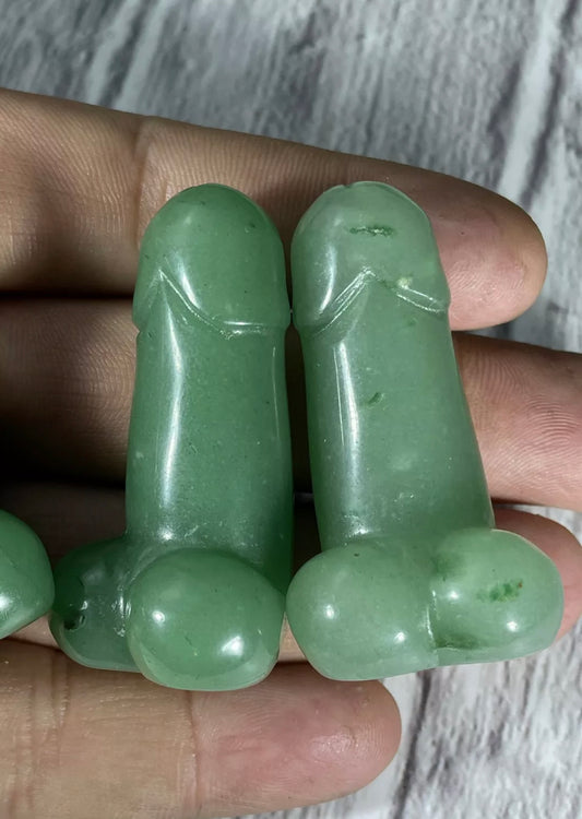 Natural Green Aventurine Penis Figurine