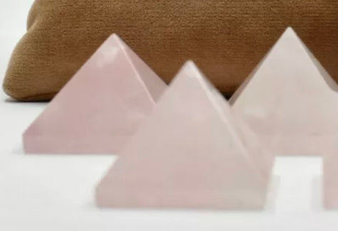 Natural Rose Quartz Crystal Pyramid