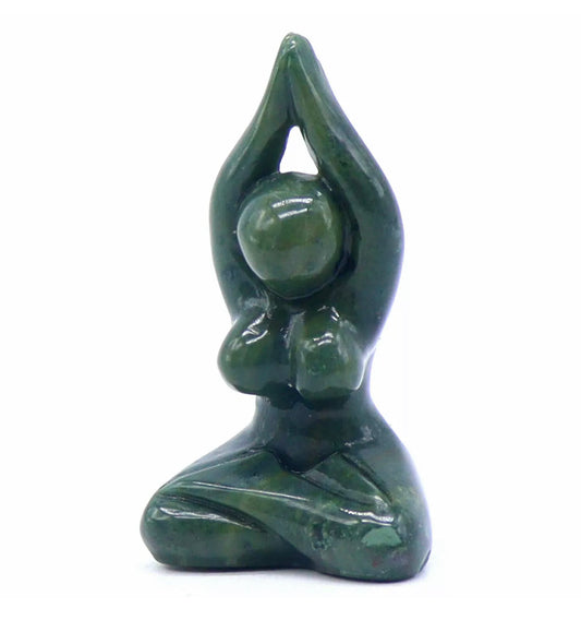 Natural Seaweed Agate Yoga pose Woman