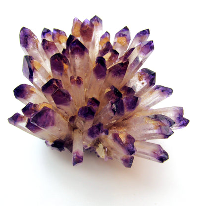 Purple Phantom Quartz Crystals gemstone Cluster
