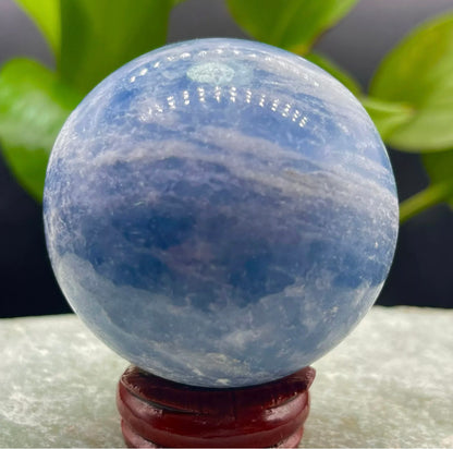 Natural Blue Celestite gemstone Reiki healing Sphere