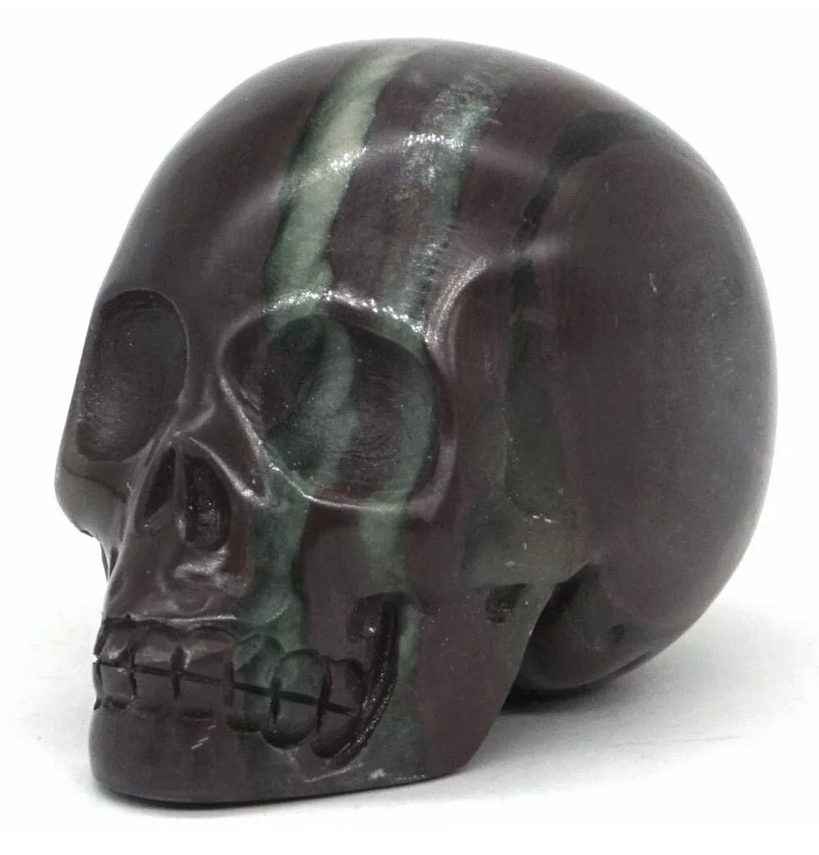 Ribbon Jasper Gemstone Carved Skull