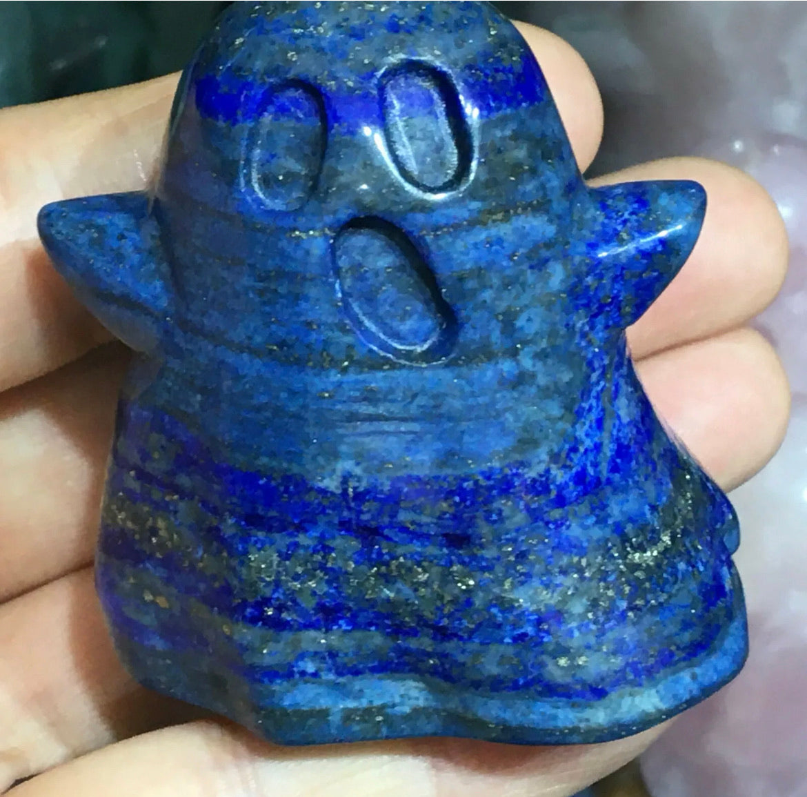 Lapis Lazuli gemstone carved Ghosts
