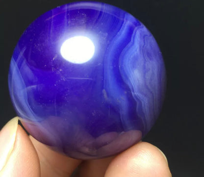 Natural purple Sardonyx Agate gemstone Sphere