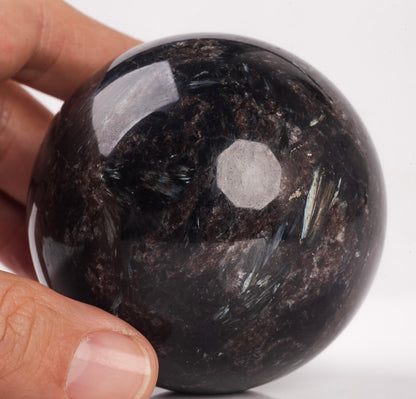 Natural Astrophyllite semiprecious gemstone crystal ball sphere