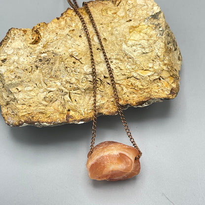 Raw Carnelian gemstone Choker Necklace