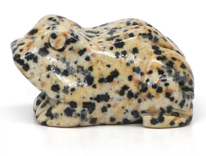 Natural Dalmatian Jasper Crystal Frog