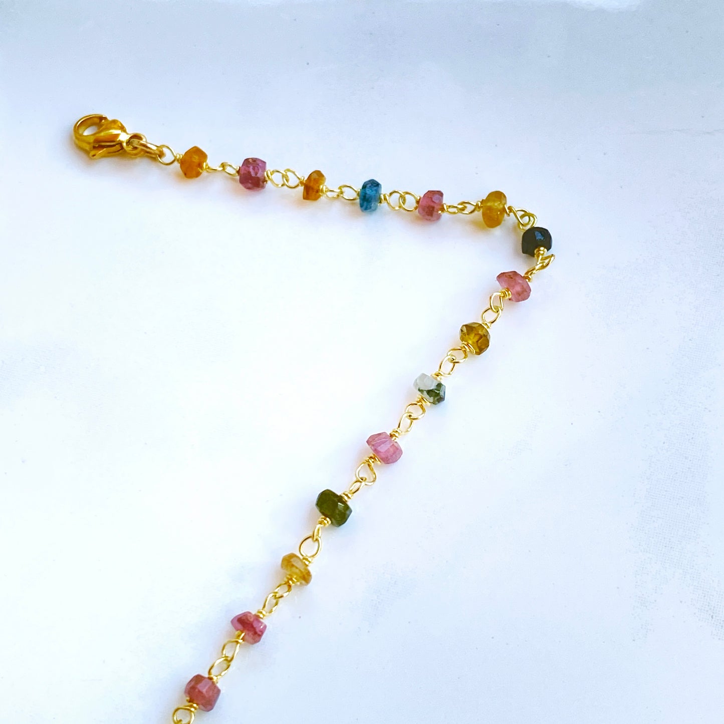 Moon and Mixed Tourmaline Necklace