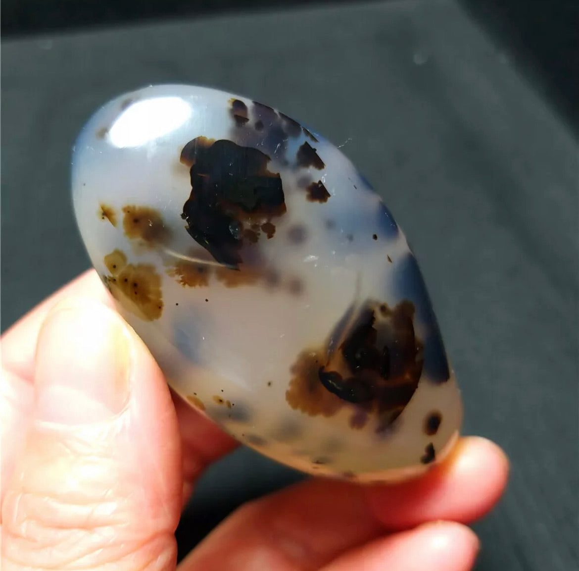 Natural aquatic agate free form stone