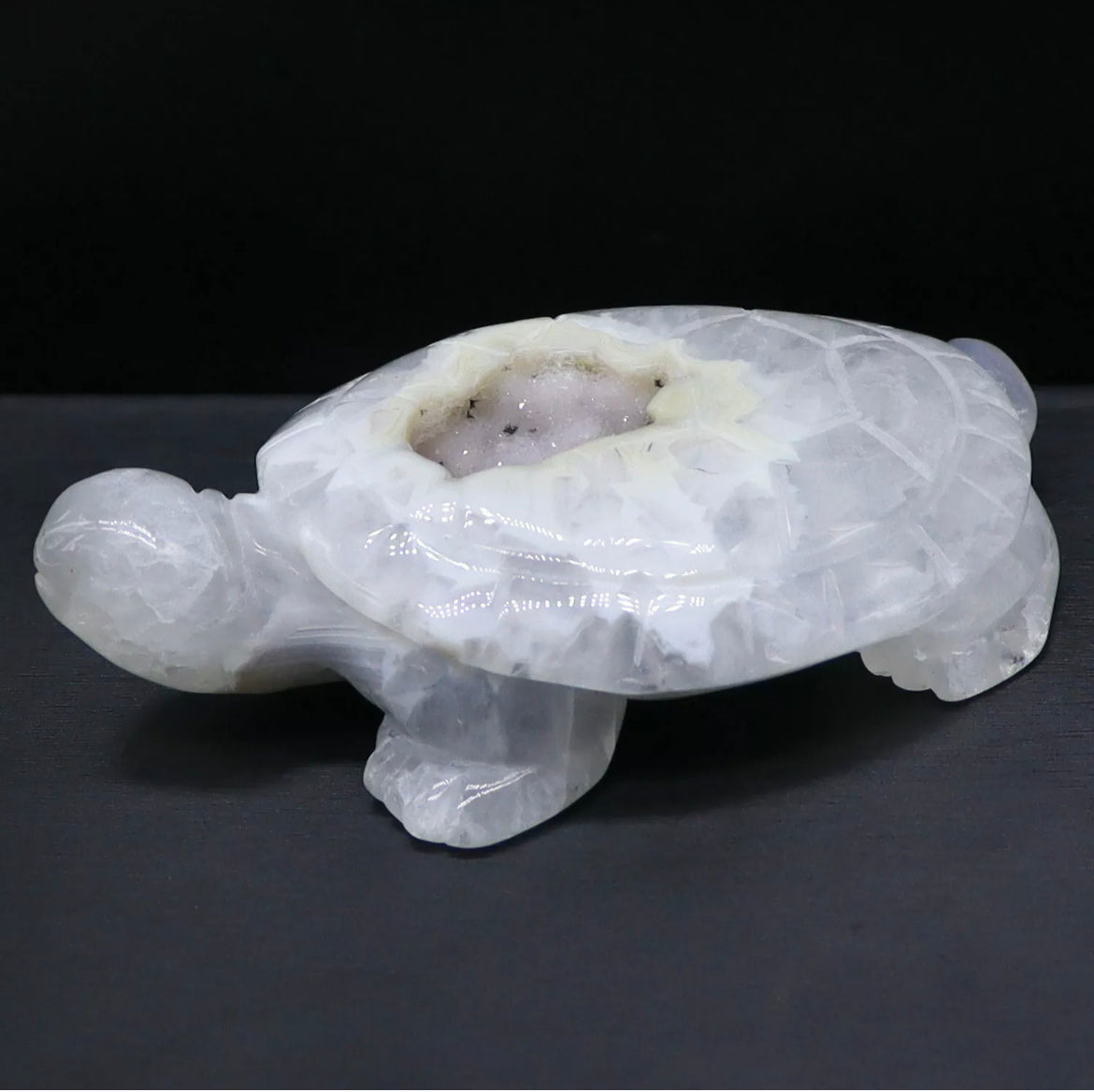 Natural Amethyst Agate Turtle