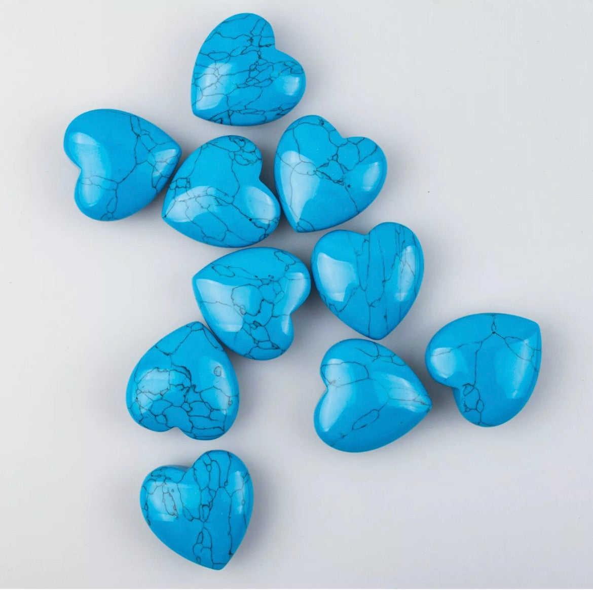 Blue Howlite palm stone heart