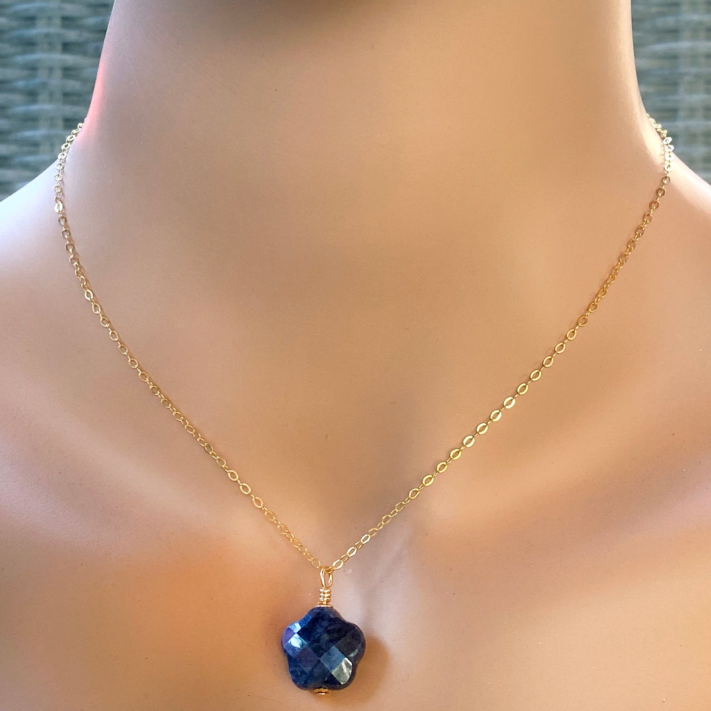 Blue Sapphire gemstone Necklace