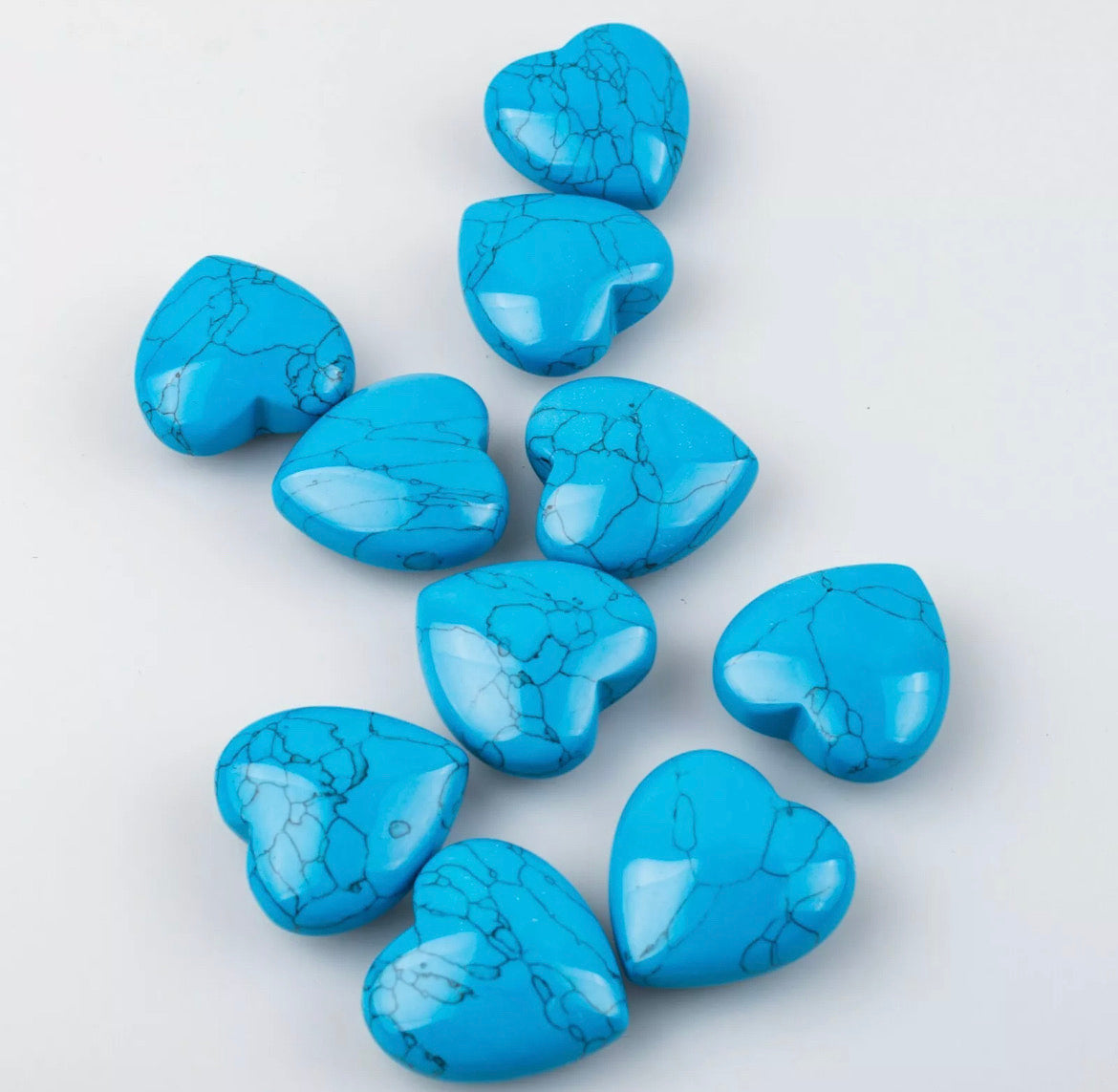 Blue Howlite palm stone heart