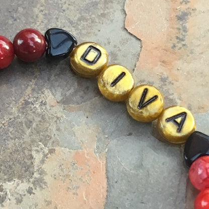 Fire Agate "DIVA" bracelet