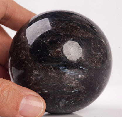 Natural Astrophyllite semiprecious gemstone crystal ball sphere