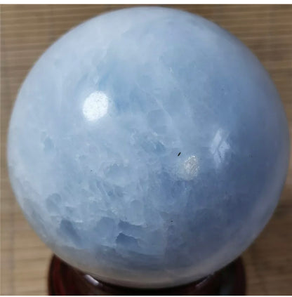 Natural Blue Calcite Gemstone Crystal Sphere