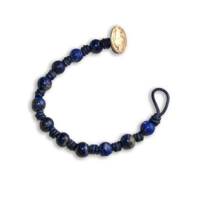 Hand knotted Lapis Lazuli gemstone Leather Bracelet