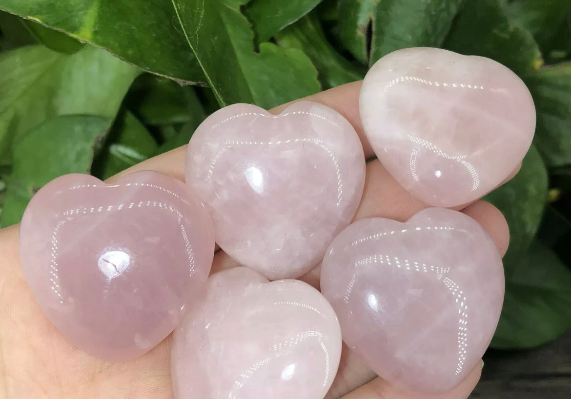 Natural Rose Quartz Heart