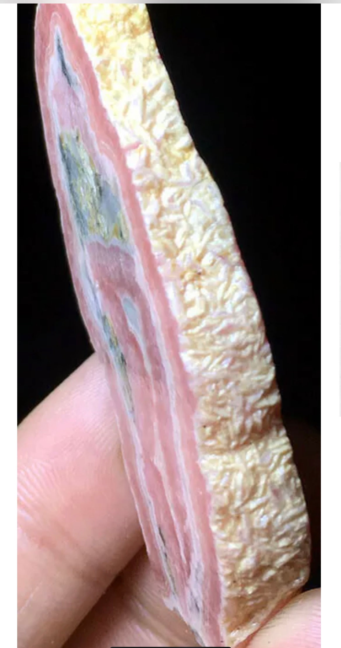 Natural Rhodochrosite Slice
