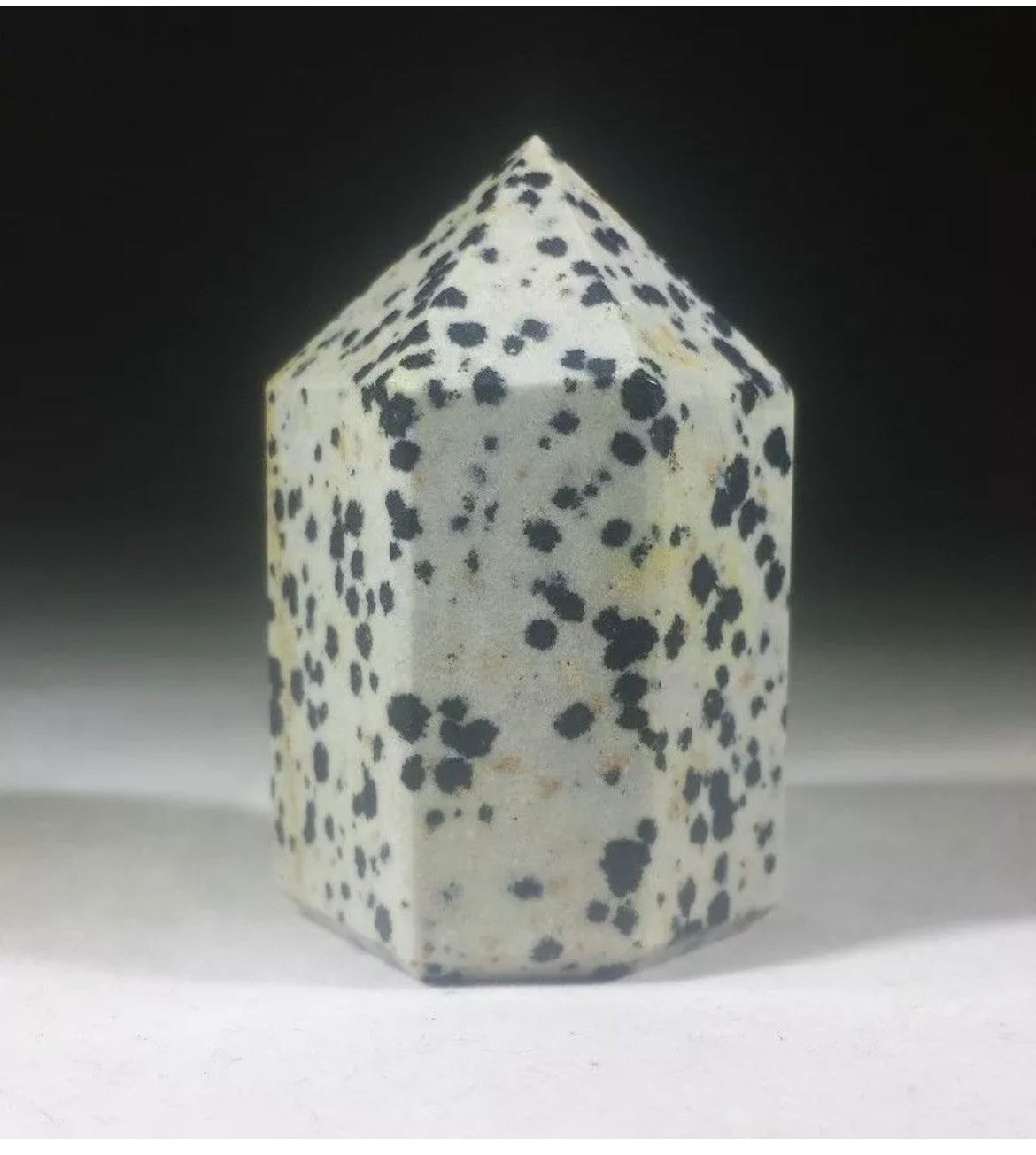 Natural Dalmatian Jasper gemstone Wand