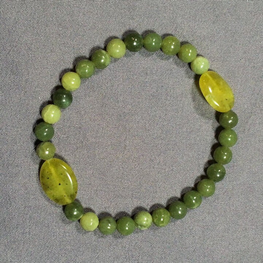 Men’s Canadian Jade and Yellow Jade Bracelet
