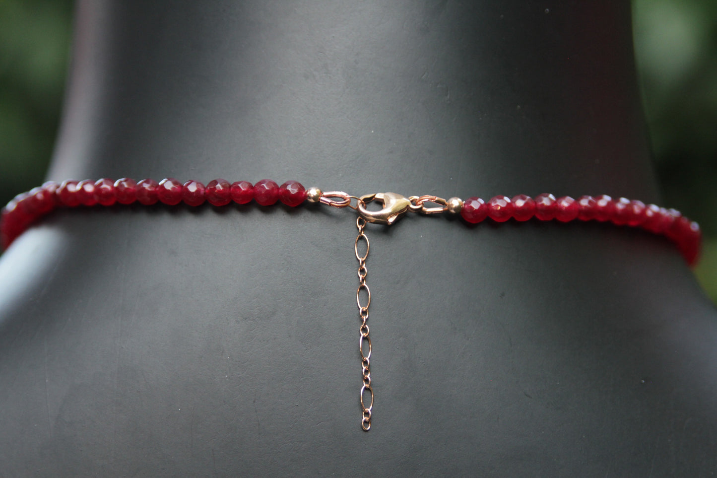 Women’s Red Jade & Rose Quartz “ GODDESS” necklace