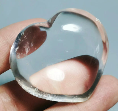 Natural Clear Quartz Crystal Sphere Heart Crystal Reiki Stone Healing