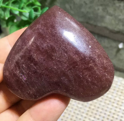 Natural Strawberry Quartz Heart