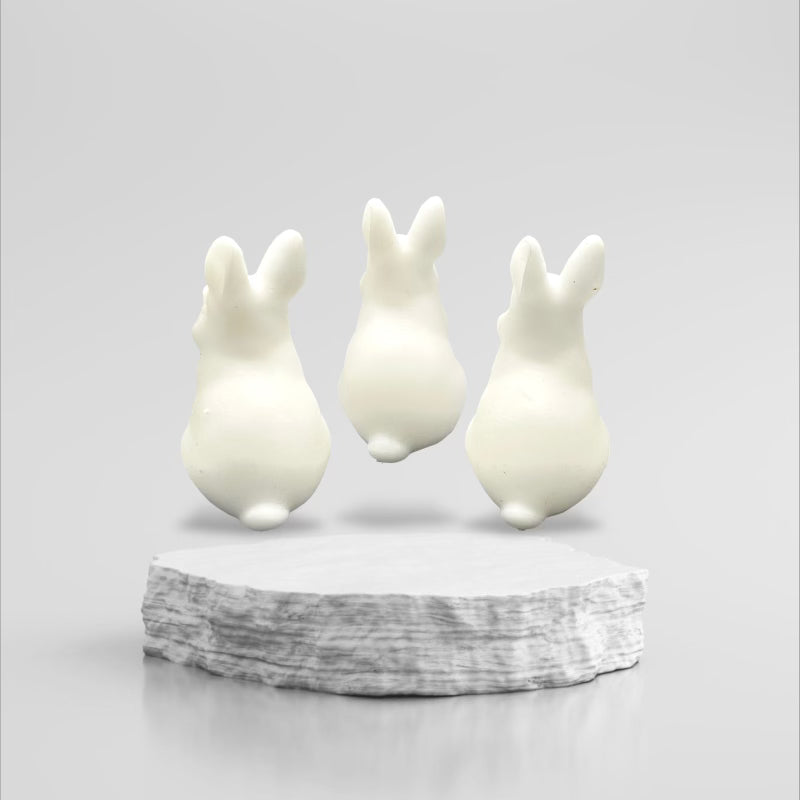 White Jade Bunny Rabbit Figurine