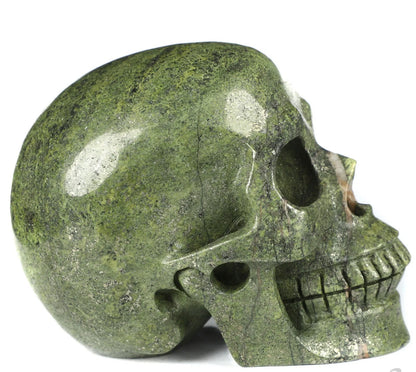 Green Pyrite Carved Skull