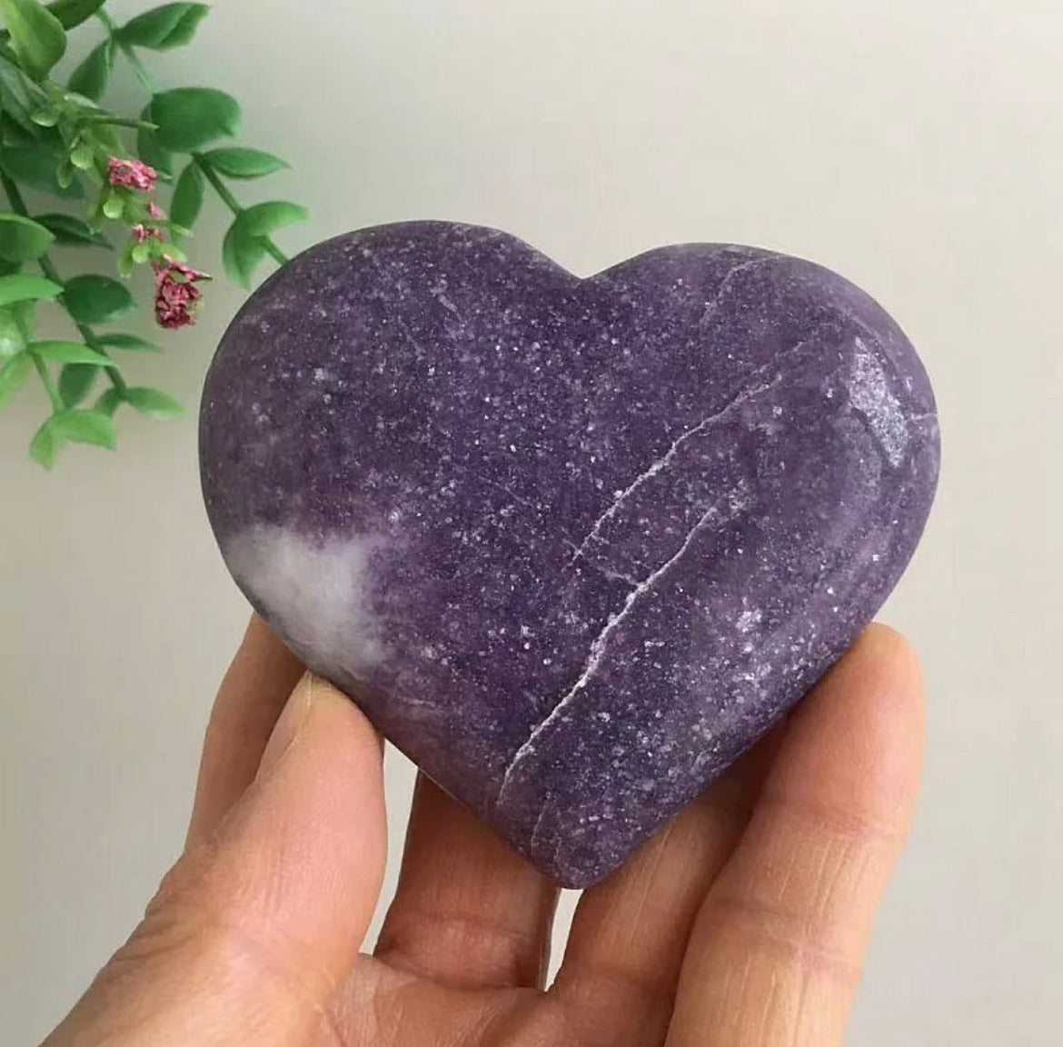 Purple Lepidolite Heart