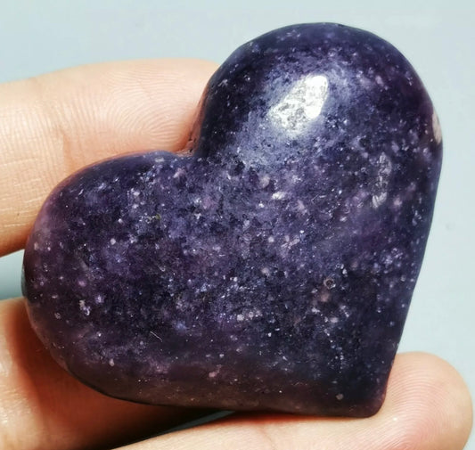 Natural Lepidolite heart