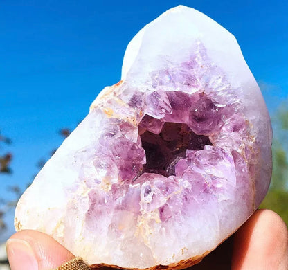 Natural Amethyst Agate Geode Quartz Crystal