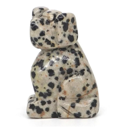 Natural Dalmatian Jasper Dog figurine