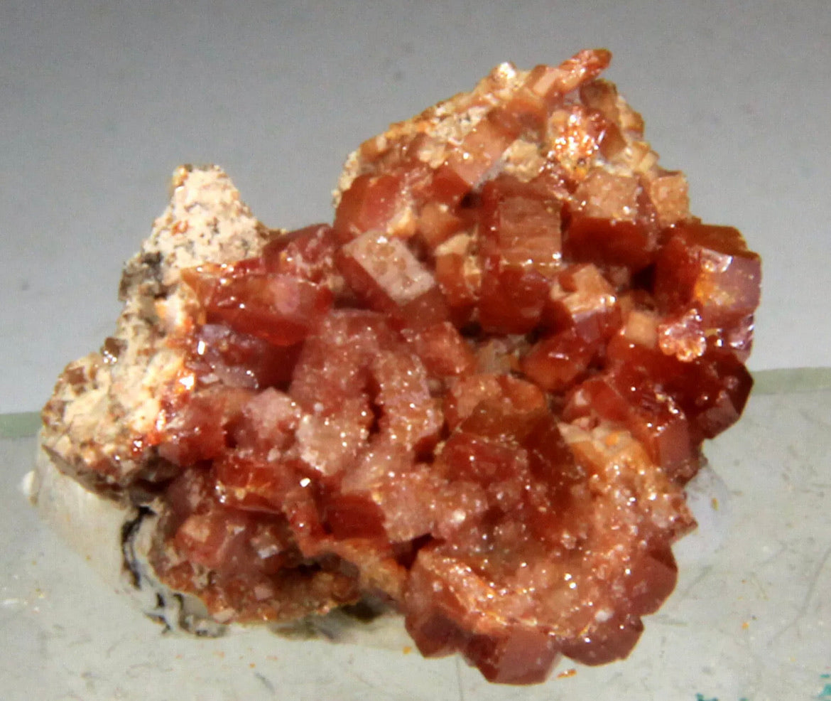 Superb Cherry Red Vanadinite Crystals on Matrix