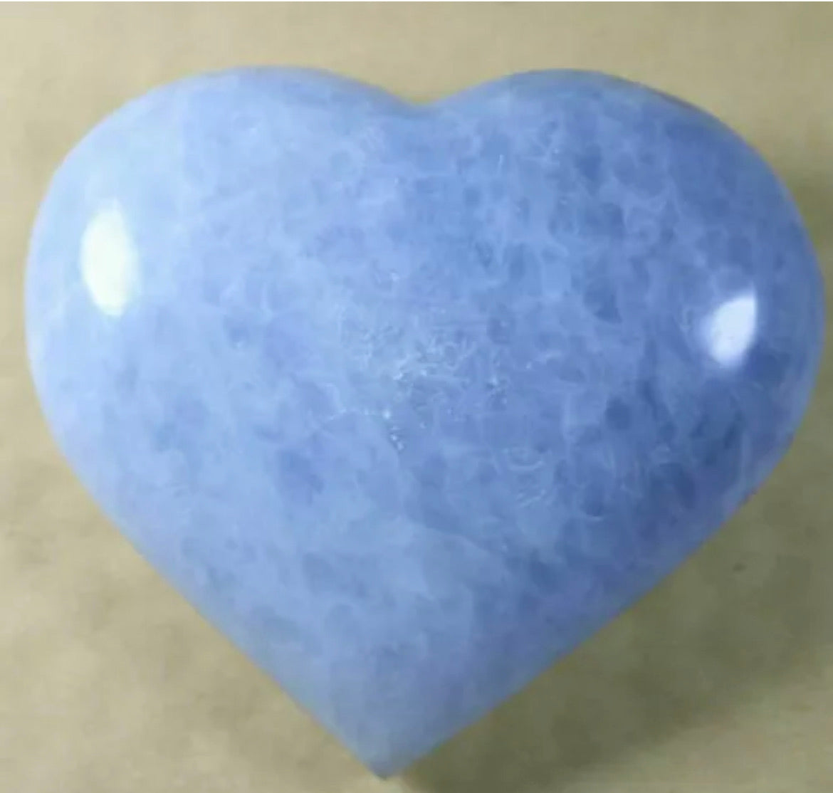 Blue celestite Heart