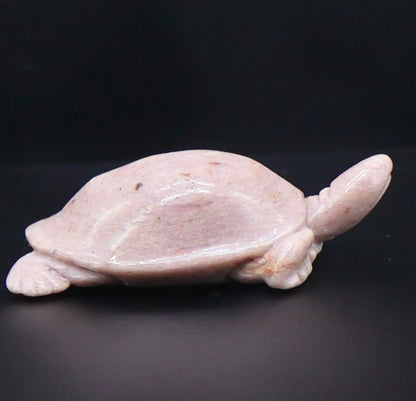 Natural Rhodonite Turtle Figurine