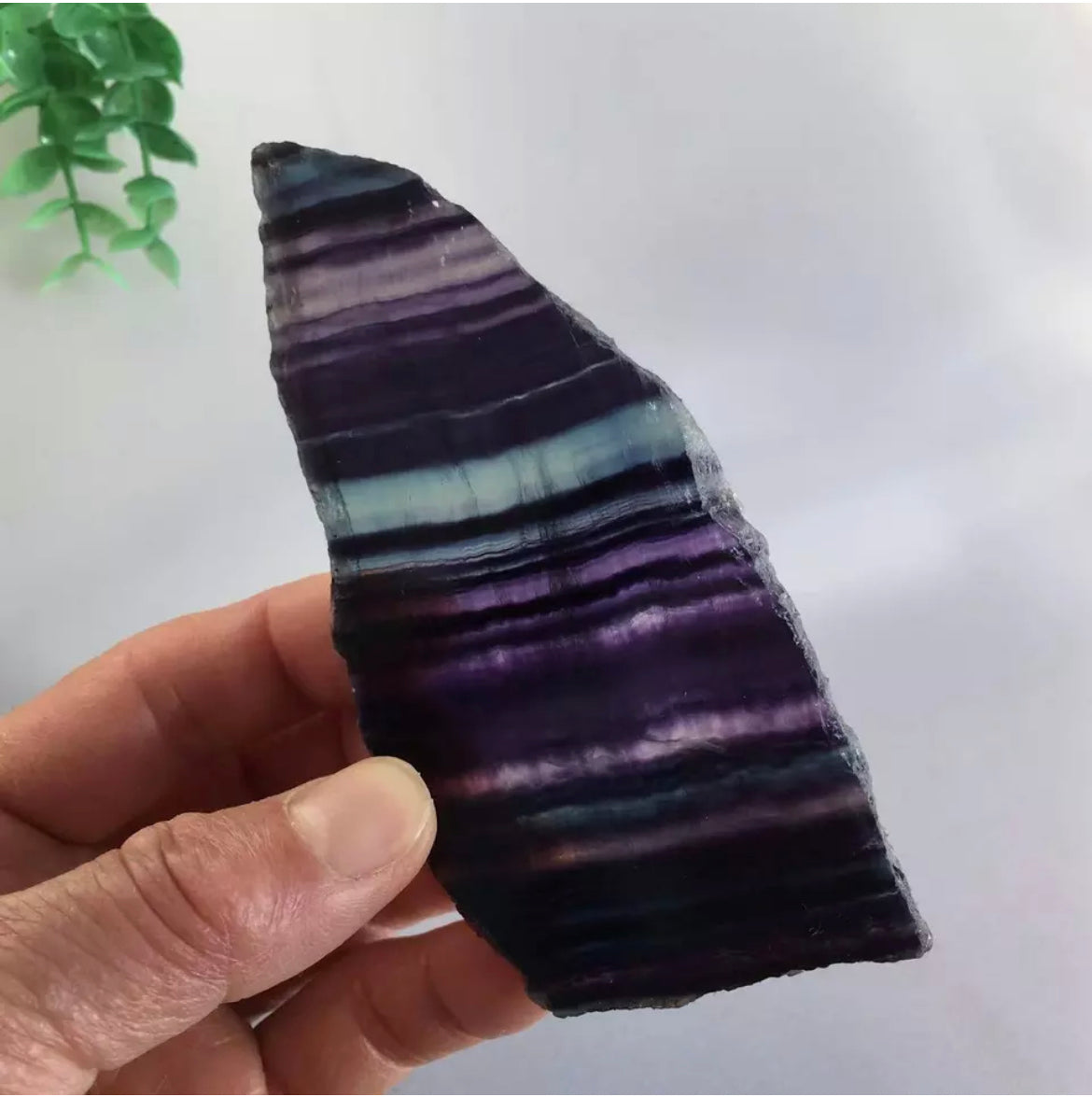 Natural Rainbow Fluorite gemstone Slab