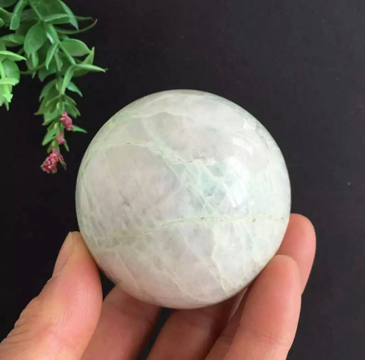 Green Moonstone Garnierite Sphere Specimen Healing