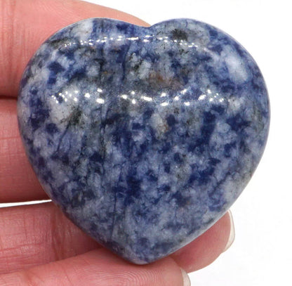 Natural Blue Spot Jasper Heart