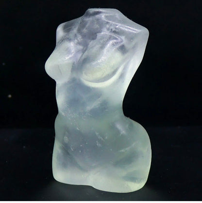 Natural Fluorite Woman Goddess Figure