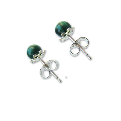 Malachite gemstone Stud Earrings