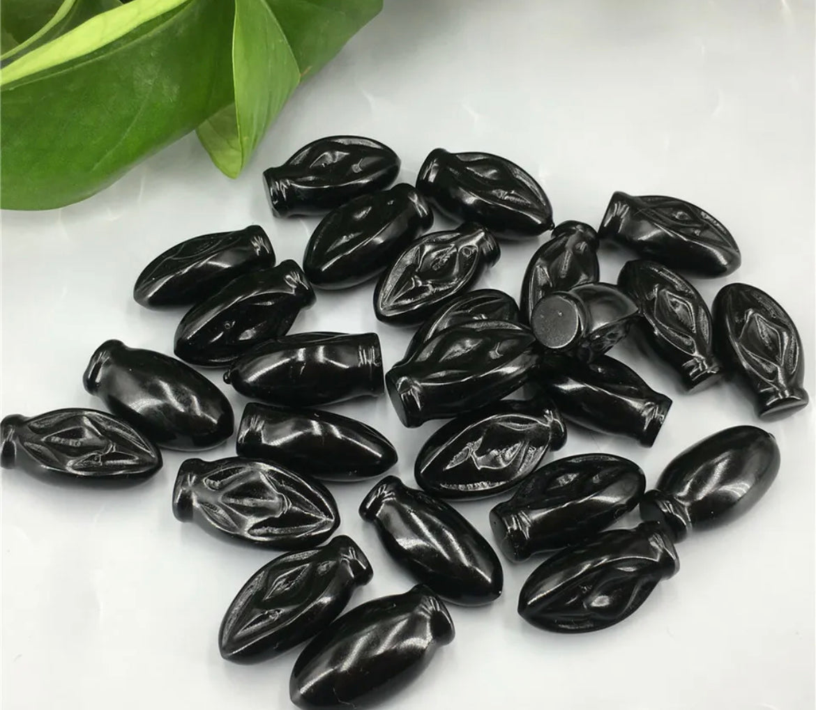 Black Obsidian Vagina Figurine
