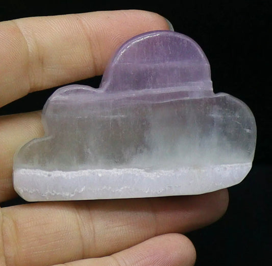 Natural Fluorite gemstone Carved Cloud